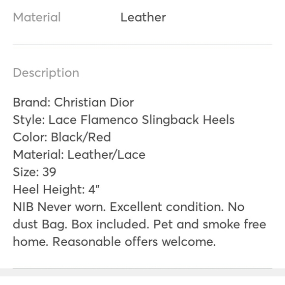 Sz.39 Christian Dior Flamenco Slingback Heels - Picture 12 of 12